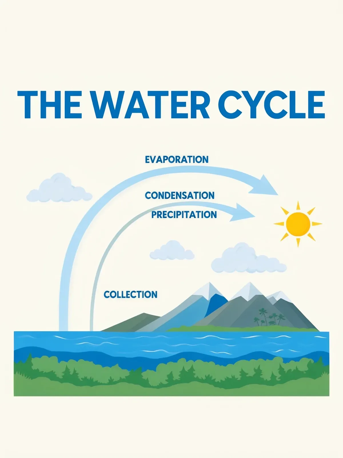 The water cycle infographic