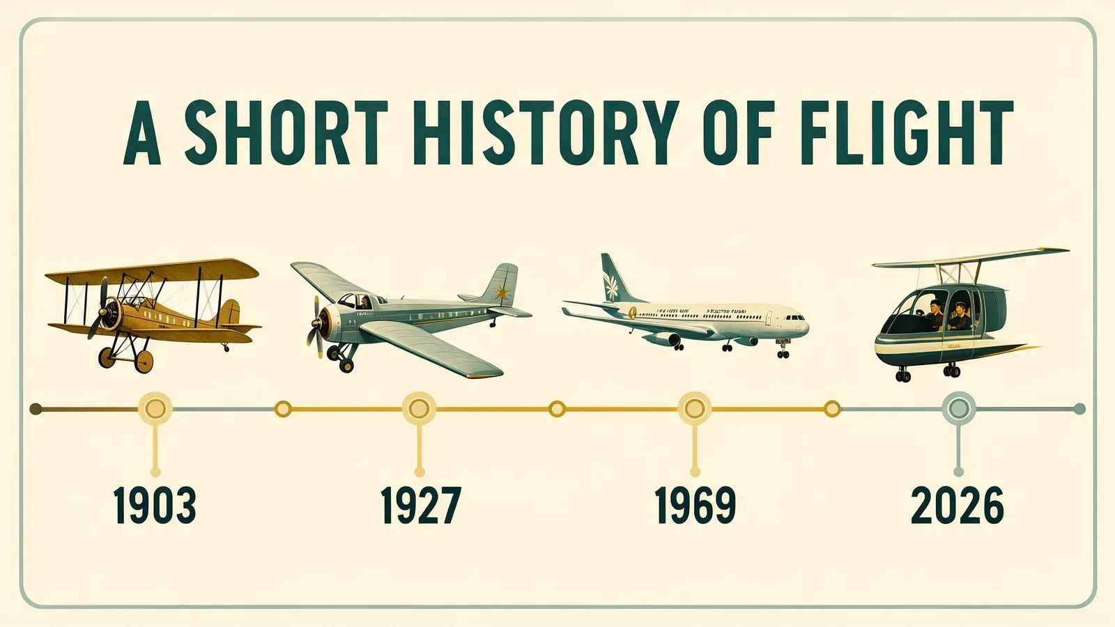 Timeline infographic: a short history of flight