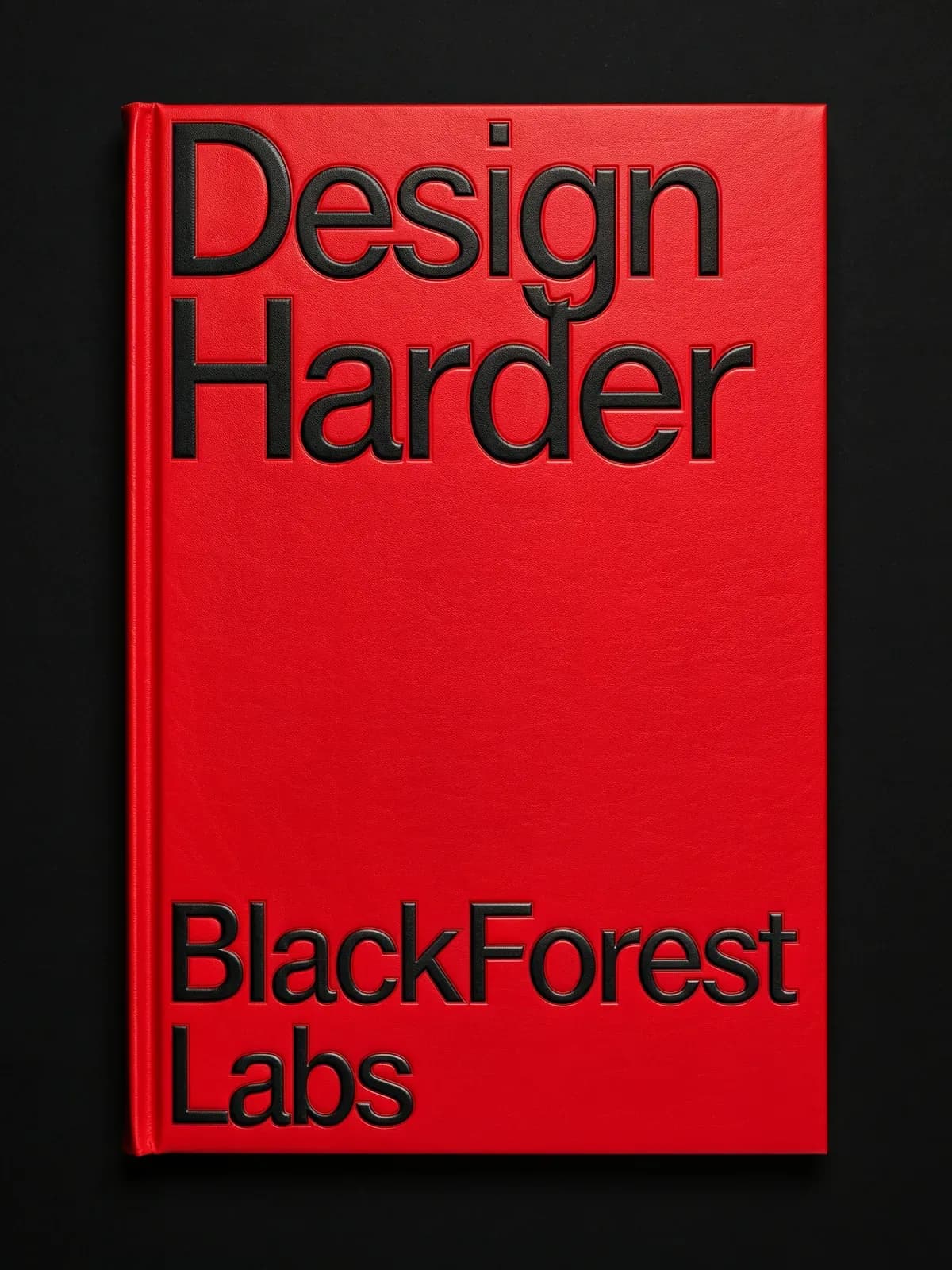 A red book cover reading Design Harder